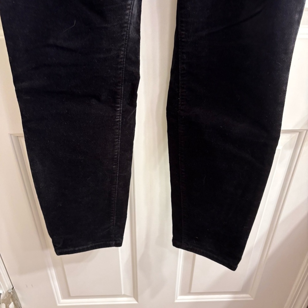 Tall Ann Taylor Black Velvet Modern Skinny Pants 16 Tall - Picture 2 of 11